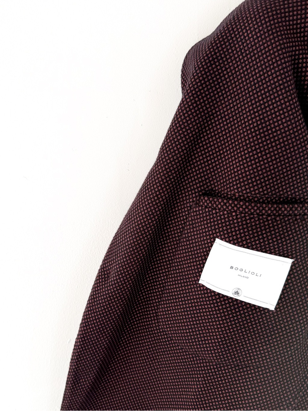 NEW Boglioli K Jacket Textured Blazer Cotton Sport Coat Men's 38R Black Maroon - Picture 11 of 16